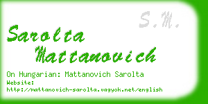 sarolta mattanovich business card